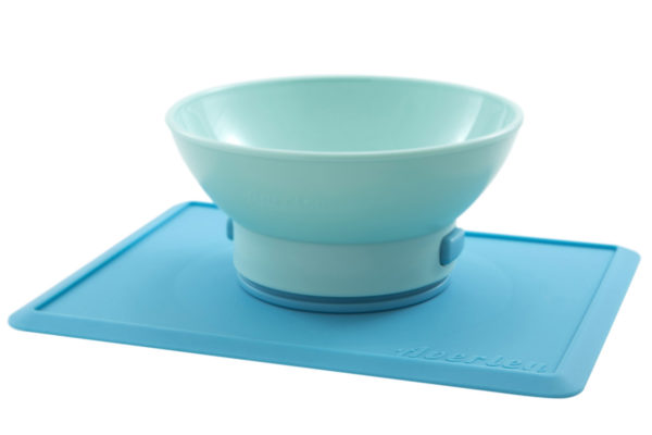 Suction Bowl + Placemat (Mint / Light Blue) - Image 3